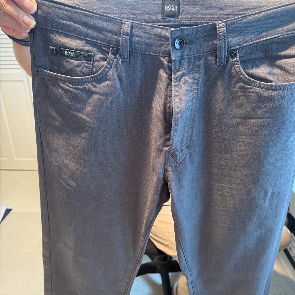 🛍️Mens Hugo boss Gray lightweight cotton  jeans